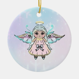 Kleine niedliche Engel von Renee Lavoie Keramik Ornament