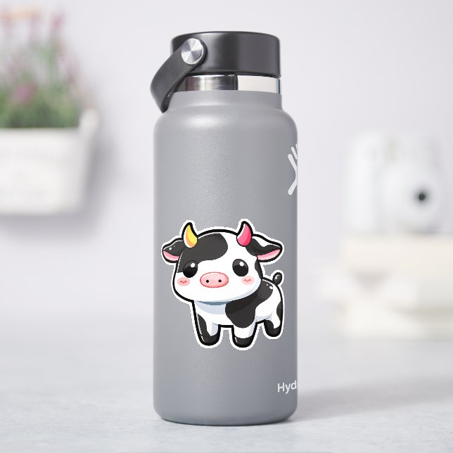 Kleine Niedliche Kuh Aufkleber (HydroFlask)