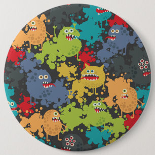 Kleine niedliche lustige Monster Button
