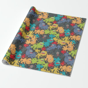 Kleine niedliche lustige Monster Geschenkpapier