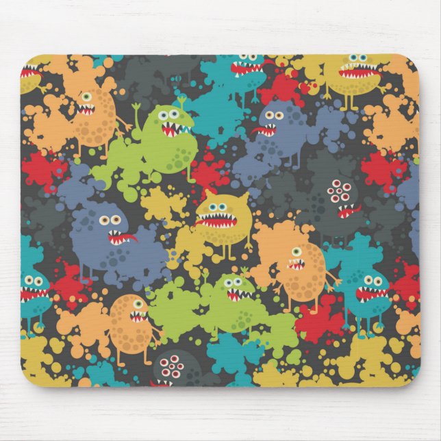 Kleine niedliche lustige Monster Mousepad (Vorne)