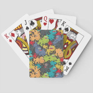 Kleine niedliche lustige Monster Spielkarten