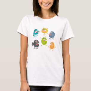 Kleine niedliche lustige Monster T-Shirt