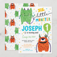 Kleine Niedliche Monster-Geburtstagsparty
