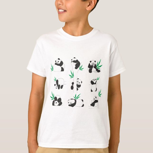 Kleine niedliche Pandas T-Shirt (Vorderseite)
