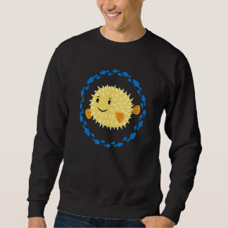 Kleine Niedliche Puffer Fische im Fischkreislauf Sweatshirt