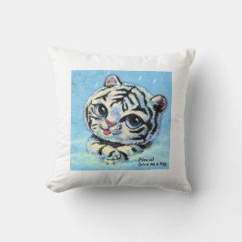 Kleine niedliche Tigerkatze, gib mir bitte einen U Kissen