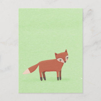 kleine niedliche Waldkreatur auf Grün Postkarte