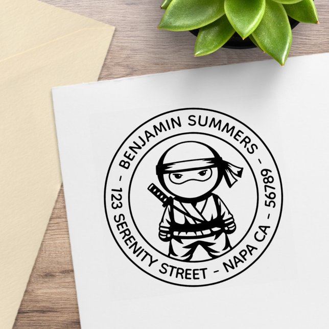 Kleine Ninja-Rücksendeadresse Gummistempel (Von Creator hochgeladen)