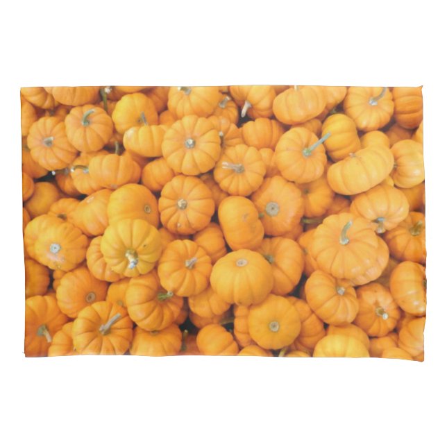 Kleine Orange Fall Harvest Pumpkins Kissenbezug (Vorderseite)