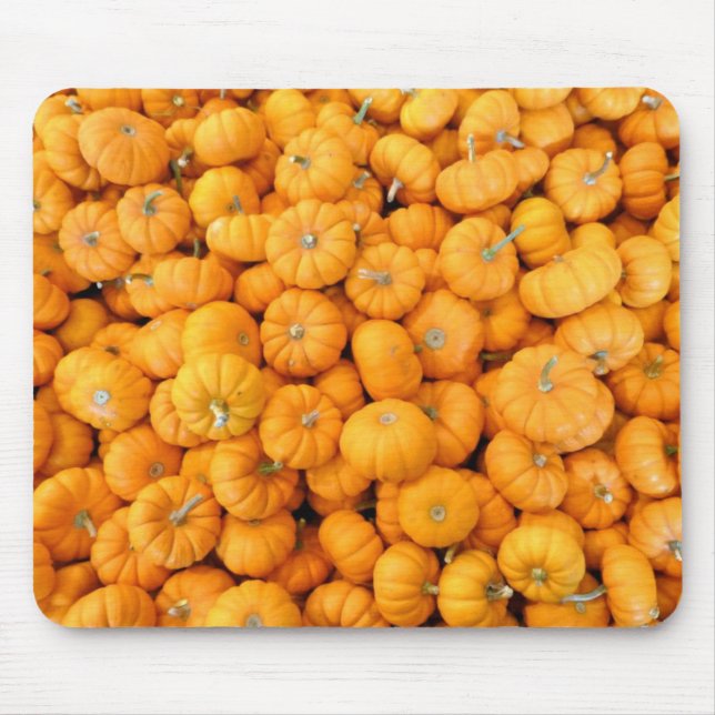 Kleine Orange Fall Harvest Pumpkins Mousepad (Vorne)