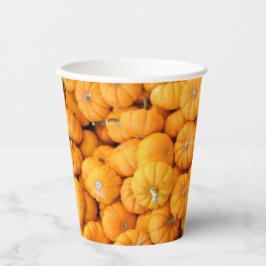 Kleine Orange Fall Harvest Pumpkins Pappbecher