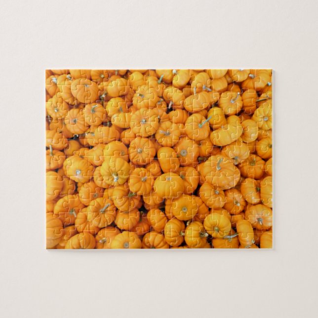 Kleine Orange Harvest Pumpkins Puzzle (Horizontal)