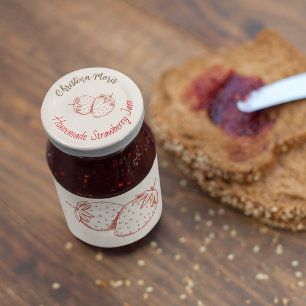 Kleine organische Geschäfts Erdbeer-Marmelade Etik Runder Aufkleber