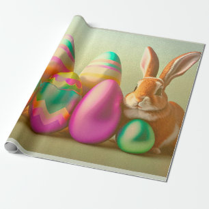 Kleine Osterhasen- und Eiersammlung Geschenkpapier