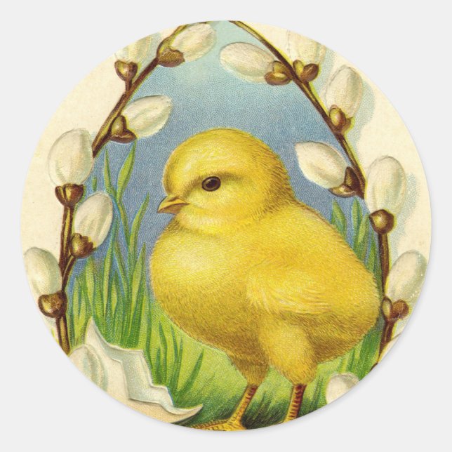 Kleine Osterkleber Runder Aufkleber (Vorderseite)