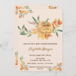 Kleine Pampkin, Blätter Babydusche Einladung