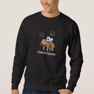 Kleine Panda-Schlampe im Faulenzerteam Sweatshirt