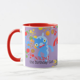 Kleine Partymonster und Konfetti Geburtstagsfeier Tasse