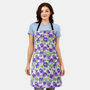 Kleine Pastell Lila Stiefmütterchen Schürze