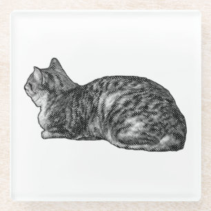 Kleine Pause, gestreifter Freund Glasuntersetzer