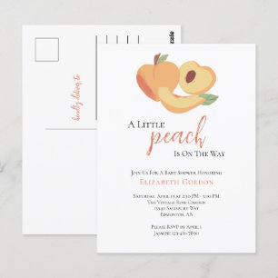 Kleine Peach Baby Dusche Postkarte