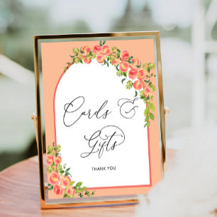 Kleine Peach Baby Duschkarten und Geschenke Poster