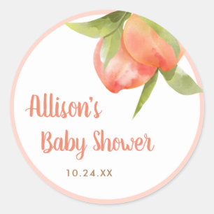 Kleine Peach Girl Baby Duwer Favoriten Runder Aufkleber