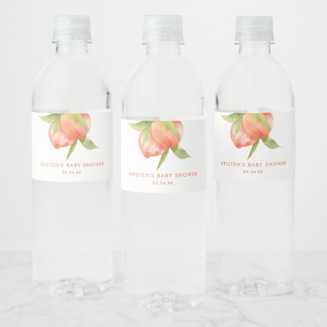 Kleine Peach Girl Baby Duwer Favoriten Wasserflaschenetikett (Flaschen)