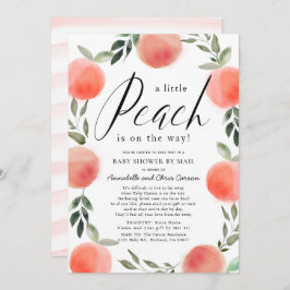 Kleine Peach Watercolor Baby Dusche per Mail Einladung