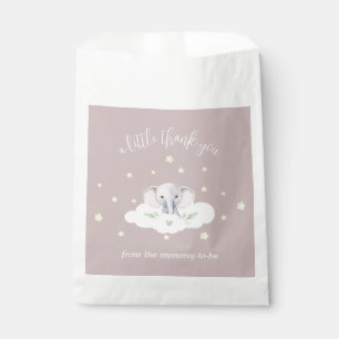 Kleine Peanut Babydusche Rosa Elefant Geschenktütchen