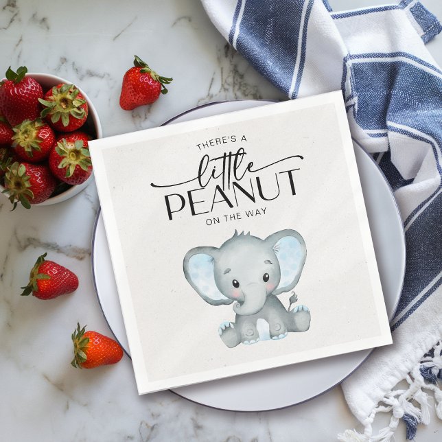 Kleine Peanut Blue Elephant Baby Dusche Serviette (Von Creator hochgeladen)