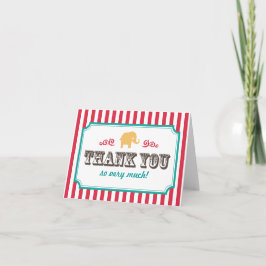 Kleine Peanut Circus Baby Dusche Danke Karte