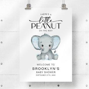 Kleine Peanut Elephant Babydusche Begrüßungszeiche Poster