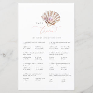 Kleine Pearl Baby Trivia Baby Duschkarte