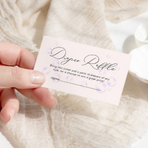 Kleine Pearl Diaper Raffle Ocean Baby Dusche Begleitkarte