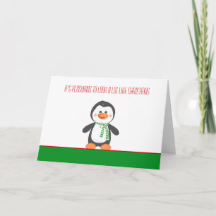 Kleine Penguin Weihnachtskarte
