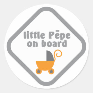Kleine Pepe (Maori baby) an Bord Runder Aufkleber