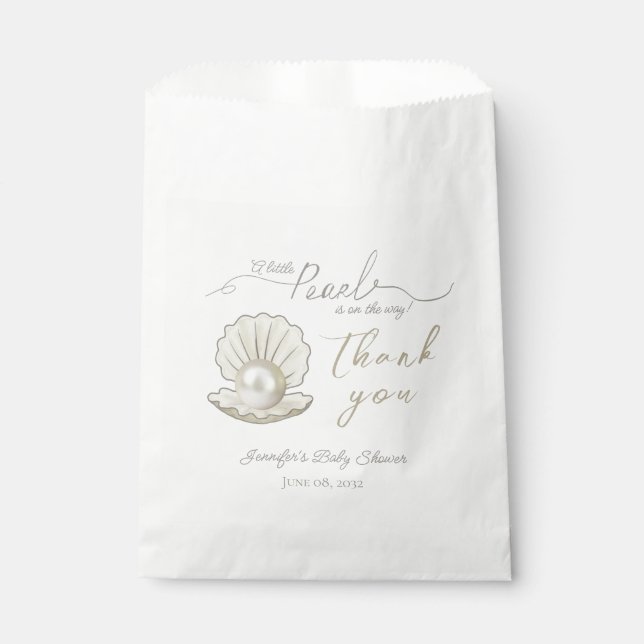 Kleine Perle unter der Perlkerndusche Geschenktütchen (Vorderseite)