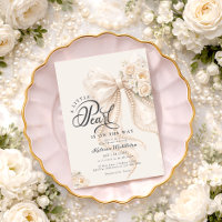 Kleine Perlen-Schleifen-Blumen-Baby-Party