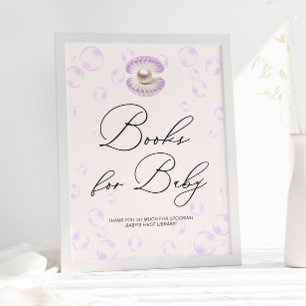 Kleine Perlenbücher für Baby-Dusche Poster