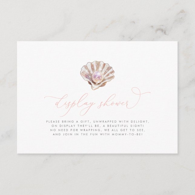 Kleine Perlenbücher für Babydusche Begleitkarte (Vorderseite)