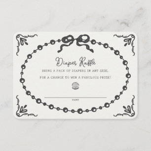 Kleine Perlencoquette-Buchse für Windeln Einlage Begleitkarte