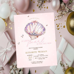 Kleine Perlmutt Muscheln Diamanten Punkte Babypar Einladung