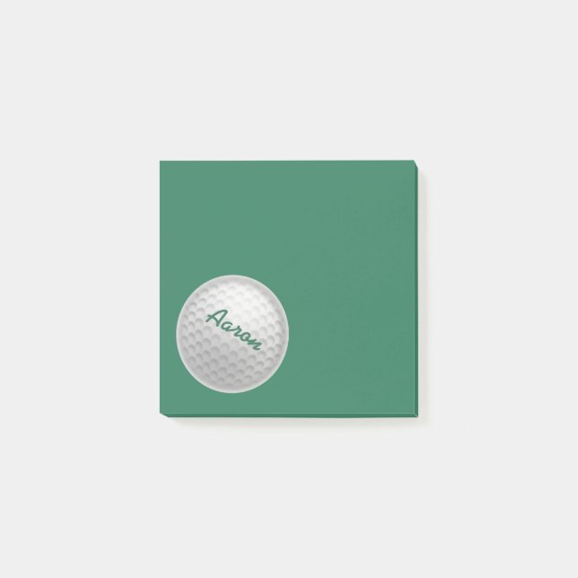 Kleine personalisierte Golfball-Post-it-Notes-Gesc Post-it Klebezettel (Vorderseite)