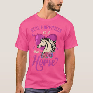 Kleine Pferdefreunde Gaben Glücklich Ein Mini Pfer T-Shirt