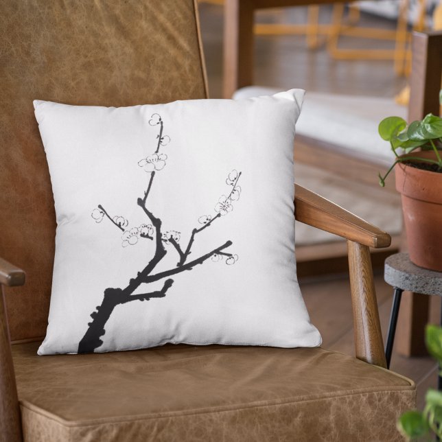 Kleine Pflaumenblossom Twig-Kissen Kissen (Von Creator hochgeladen)