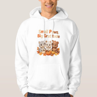 Kleine Pfoten, große Dankbarkeit Thanksgiving-Shir Hoodie