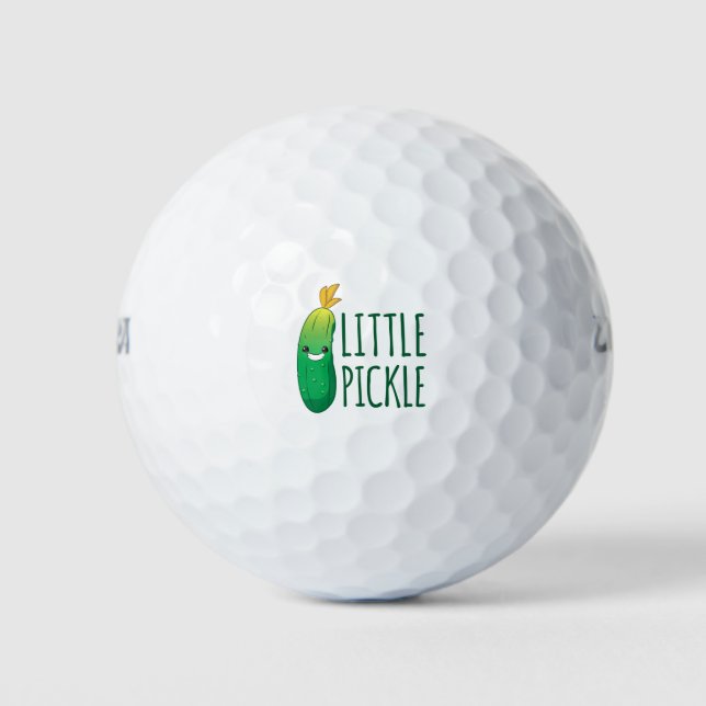 Kleine Pickle Niedliche grüne Pickle mit Sonnenbri Golfball (Vorderseite)