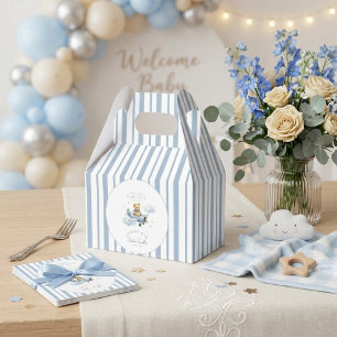 Kleine Pilot-Teddybär-Baby- Boy-Shower Geschenkschachtel